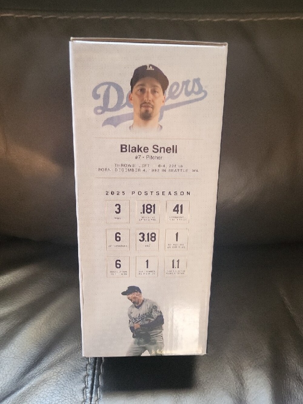 Snell Dodgers Blue Bobblehead - Starters Series - Picture 2 of 5